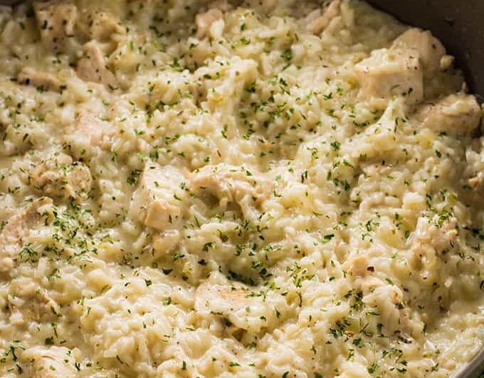 CREAMY PARMESAN CHICKEN AND RICE